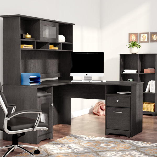 Red Barrel Studio Hillsdale 3 Piece LShaped Desk Set with Hutch